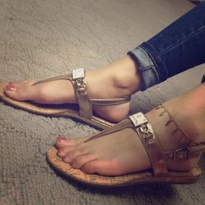 Guess gold sandals